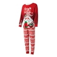 thumbnail image 2 of Family Matching Christmas Pajamas Set, Santa Print Long Sleeve Tops and Stretch Casual Pants Sleepwear, 2 of 7