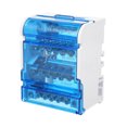 thumbnail image 1 of Terminal Block Junction Box 4-Level Single Phase Junction Case 407 Terminal Distribution Box Din Rail Terminal Case with Transparent Cover Distribution Protection Box, 1 of 8
