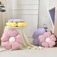 thumbnail image 4 of Flower Pillow, Flower Shaped Pillow Decorative Throw Pillows for Bed Couch, Cute Daisy Pillow Dorm Decor Floor Seating Cushion (Grey Pink, 19.6 Inches), 4 of 7