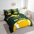 thumbnail image 3 of Erosebridal Rugby Sport Bedding Sets Full Size,Green Bay Comforter Sets with Sheets,American Football City Bed in a Bag Full Size,Ultra Soft Room Decor Reversible,7-Piece, 3 of 7
