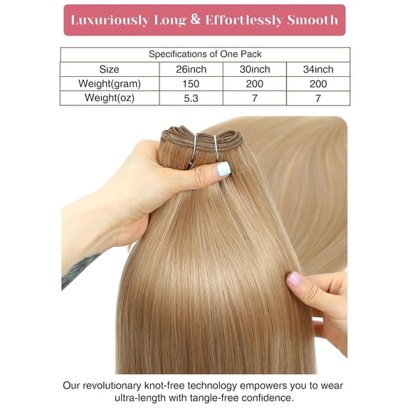 JINYUN-30 Inch Long Highlight Dark Blonde Hair Extensions Sew in Bundles Synthetic 200g Straight Weave Hair Weft