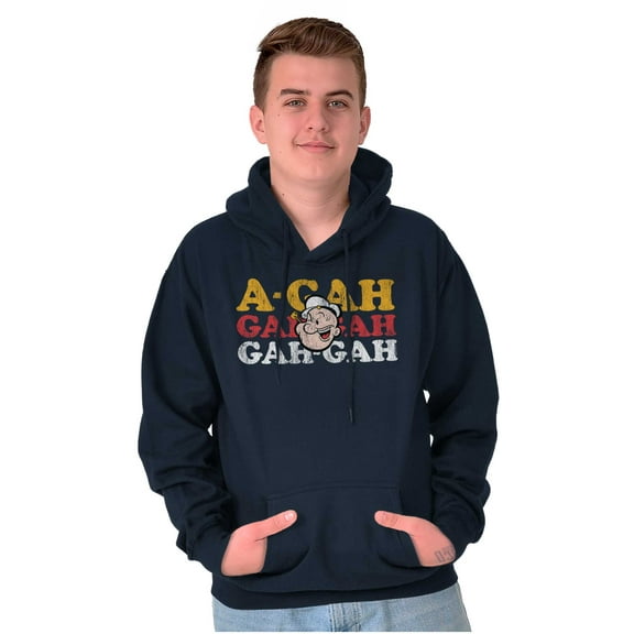 Funny A-Gah Popeye The Sailor Laugh Hoodie Sweatshirt Women Men Brisco Brands S