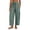 Green #002, variant on Women Linen Pants Wide Leg Boho Pants Loose Lightweigt Beach Palazzo Harem Pants with Pockets, XL