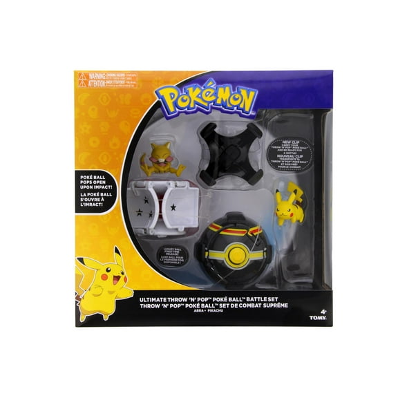 Pokemon Throw 'n' Pop Pokeball Ultimate Throw 'N' Pop Poke Ball Battle Set Pikachu & Abra