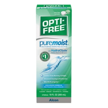 Opti Free PureMoist Contact Lens Disinfecting Liquid Solution for Daily Use, 10 oz
