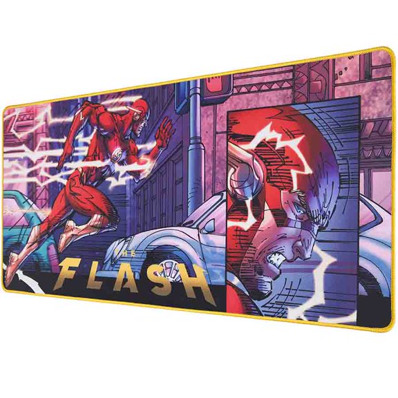 Subsonic - DC Comics Flash Gamer Ergonomic Oversized Mouse Pad 90x40cm Non-Slip Official License