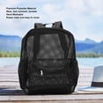 thumbnail image 4 of Mesh Backpack Heavy Duty Lightweight Large Capacity Washable See Through Backpack for Swimming Beach Sports, with Adjustable Straps[black], 4 of 9