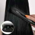 thumbnail image 3 of Mini Hair Straightening Brush, FARI Travel Hair Straightener Brush Dual Voltage Ionic Hot Comb with Travel Pouch, 3 of 7