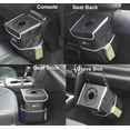 thumbnail image 3 of Cesto de basura para auto EPAuto impermeable de 9,5 L con tapa, negro, 3 of 7