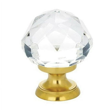 Emtek 86012US4 1.25 in. Diamond Cabinet Knob, Satin Brass