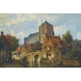 thumbnail image 2 of Willem Koekkoek 24x17 Gold Ornate Framed and Double Matted Museum Art Print Titled - By&nbsp;The Canal, 2 of 4