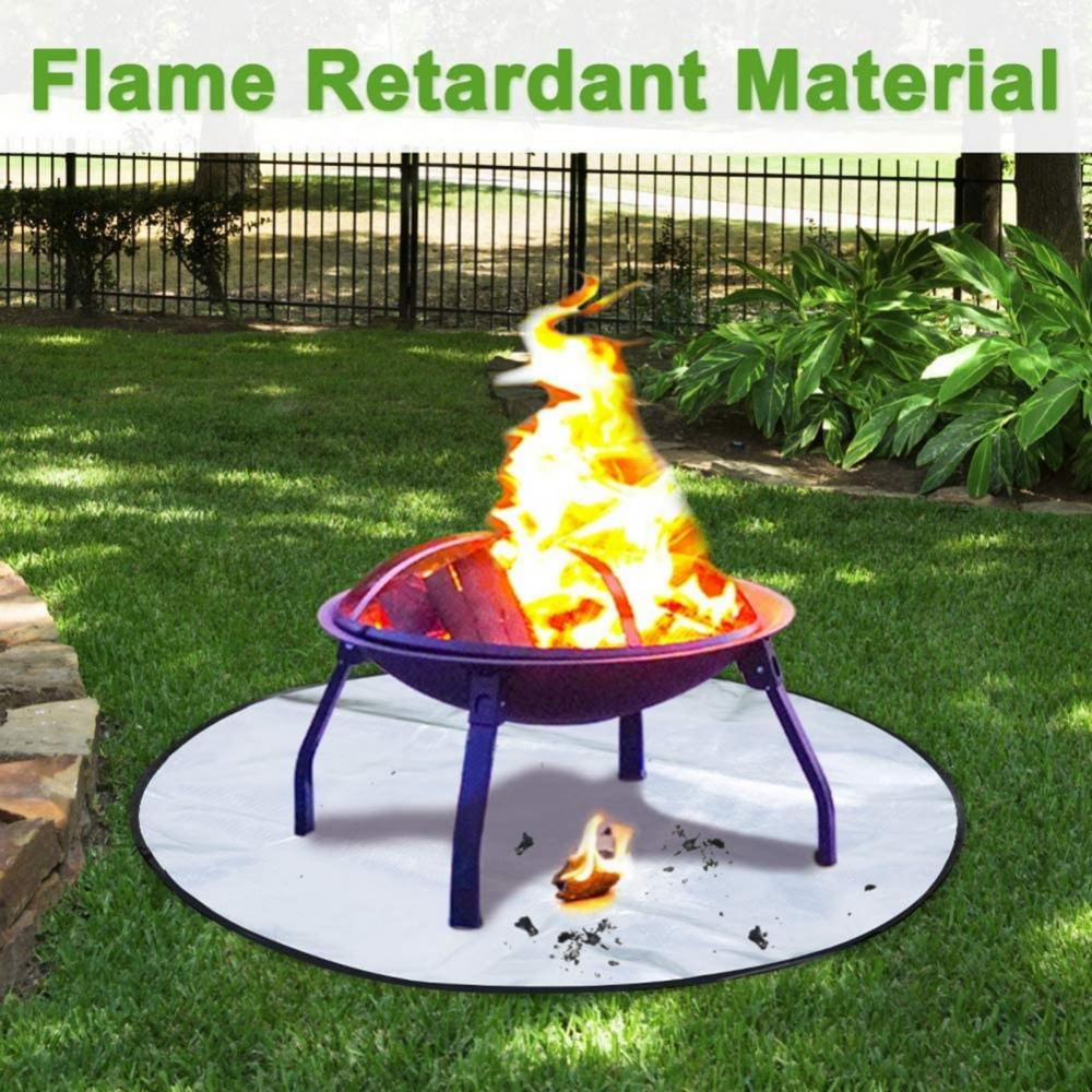 Yinrunx Heat Resistant Mat, Fire Pit Mat 36 Inch,deck Protector, Bonfires, Under Grill Mat, Bbq Mat, Heat Shield, Fire Resistant Pad for Outdoors(36'') - Walmart.com