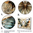 thumbnail image 3 of Designart "Blue Beige Butterfly Intricate Patterns" Animals Floater Framed Canvas Wall Art, 3 of 7