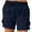 #001 Navy, variant on Womens Cargo Shorts Cotton Stretch Summer Pants Elastic Waist Tracksuits Bottoms Drawsting Combat Bermuda Cargo Knee Length Shorts Baggy Hiking Walking Running Pants with Pockets