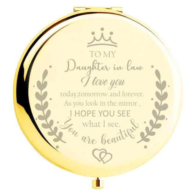 Espejo compacto Soulpetals dorado regalo para nuera