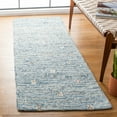 thumbnail image 2 of SAFAVIEH Micro-Loop Aspen Geometric Runner Rug, Light Blue/Ivory, 2'3" x 7', 2 of 10