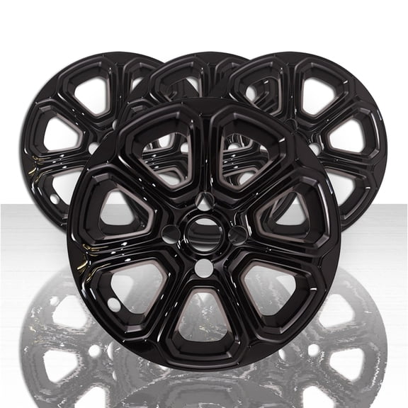 Set of 4 16" 7 Spoke Wheel Skins for 2018-2022 Ford Ecosport SE - Gloss Black