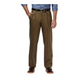thumbnail image 2 of HAGGAR Pantalon pour Homme Premium Sans Repassage Coupe Classique Taille Extensible devant Plissé, Toast, 34x32, 2 of 4