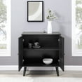 thumbnail image 4 of Walker Edison Global Rattan Door Wood Accent Cabinet, Black, 4 of 11