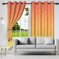 thumbnail image 6 of Nanqianyi Orange Yellow Gradient Blackout Curtain 2 Panels Set, Thermal Insulated Room Darkening Grommet Drapes for Bedroom, 42" W x 84" L, 6 of 8