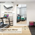 thumbnail image 6 of Mirror Wall Full Length,12X12 Inch Unbreakable Mirror Tiles for Bedroom Home Gym Door, Acrylic Squares Mirror Full Body Shatterproof Mirror Stickers for Walls, Mirror Sheets (4pcs), 6 of 7
