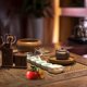 thumbnail image 4 of Caqui cacahuete té juego de té para mascotas decoración simulación fruta forma mesa de té juego de té, 4 of 5