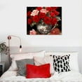 thumbnail image 4 of COMIO Canvas Wall Art Red Rose Painting Bathroom Accessories,Wall Art Flower Pictures Canvas Print Artwork for Living Room Bedroom Home Decorations, 4 of 4