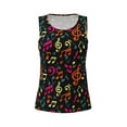 thumbnail image 4 of Lsque Music Notes Printed Workout Tank Tops for Women, Athletic Sports Tank Tops, Compression Sleeveless Dry Fit Shirts,Sleeveless Yoga Shirt-Medium, 4 of 9