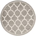 thumbnail image 1 of Safavieh Amherst Collection AMT415R Dark Grey and Beige Indoor,  Outdoor Round Area Rug (7' Diameter), 1 of 3
