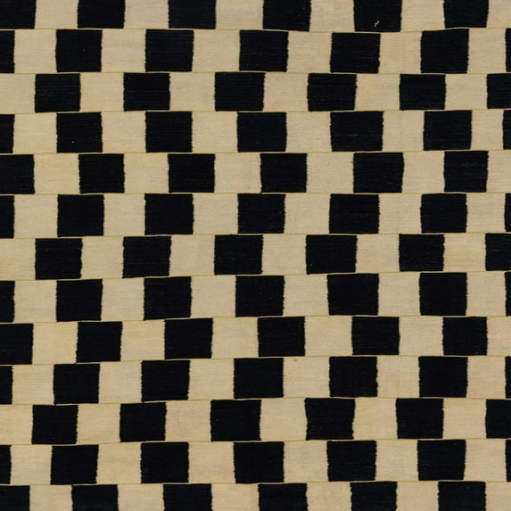 Ahgly Company Indoor Square Abstract Black Abstract Area Rugs, 5' Square