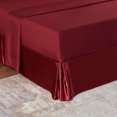 thumbnail image 6 of JML 6 Piece Silky Satin Comforter Set, Bedding Bed in a Bag,Burgundy,Twin, 6 of 6