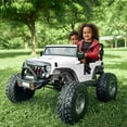 thumbnail image 2 of VOLTZ TOYS Lifted Monster Jeep 24V 2 Seater Classic Ride on Car with Remote Control, Leather Seat and EVA Tires, 2 of 7