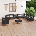 thumbnail image 1 of vidaXL 11 Piece Garden Lounge Set Solid Wood Pine Black, 1 of 5