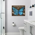 thumbnail image 2 of Farmhouse Blue Butterfly Flower Decor Wall Art Rustic Butterfly God Says You Are Pictures Wall Decor Canvas Painting Prints Artwork Home Decorations Framed for Bathroom Bedroom Living Room 16"x12", 2 of 6