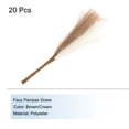 thumbnail image 3 of Uxcell 20Pcs Faux Pampas Grass 21.65" Fake Pampas Grass Decor Brown/Cream, 3 of 7