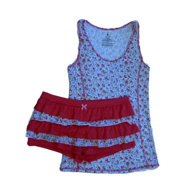 27 cozy pajamas you'll want to wear all winter Valentine - Valentines Womens Pink Floral Rhumba Shorts & Tank Pajama