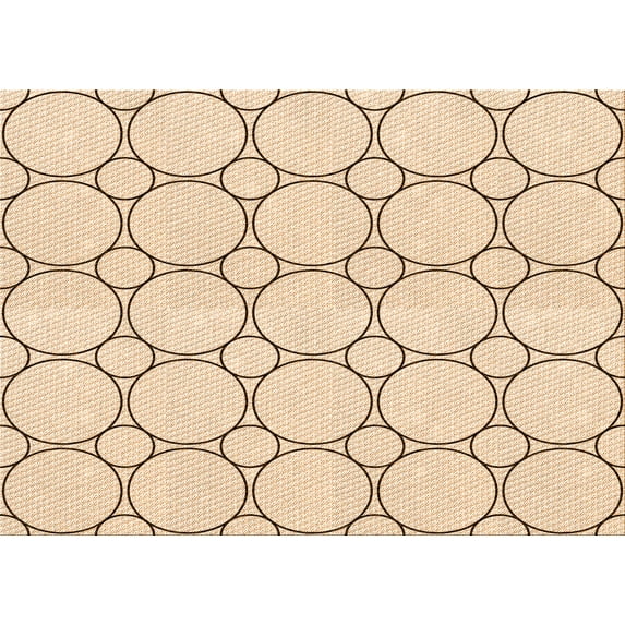 Ahgly Company Machine Washable Indoor Rectangle Transitional Peru Brown Area Rugs, 5' x 8'