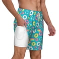 thumbnail image 3 of Balery Donut Mens Swim Trunks Swim Shorts for Men Quick Dry Inseam Beach Shorts with Compression Liner Pocket-Medium, 3 of 9