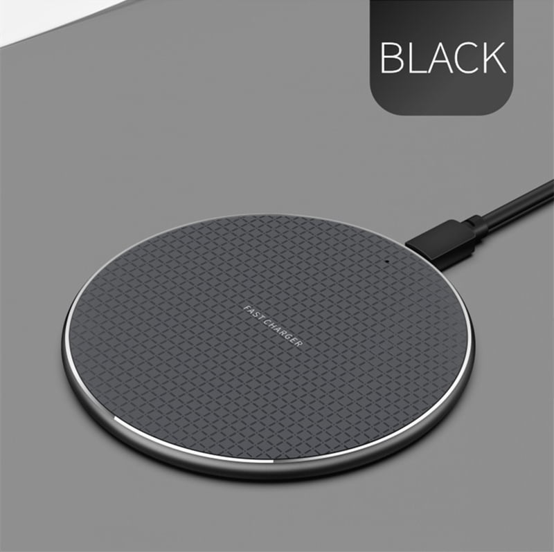 iPhone 8/8 Plus Samsung Galaxy S9/S9+/S8/S8+/Note 8 iBeicare Ultra-Slim/Thin Wireless Charger S7 Edge Qi-Certified Rounded Station 10W Wireless Charging Pad with Anti-Slip Base for Apple iPhone X 