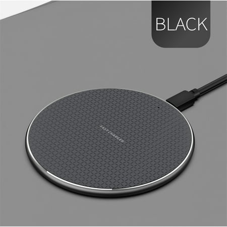 Qi Wireless Charging Pad Slim Charger Dock For Apple iPhone X/XS/XR/XS max iPhone 8/8 Plus Samsung Galaxy S8 S9+ S10 S10e S10+ Galaxy S6 S7 Edge Plus Note 10 10+ 9 8 5 & All Android Qi-Enabled Devices