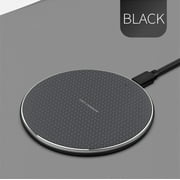 Qi Wireless Charging Pad Slim Charger Dock For Apple iPhone X/XS/XR/XS max iPhone 8/8 Plus Samsung Galaxy S8 S9  S10 S10e S10  Galaxy S6 S7 Edge Plus Note 10 10  9 8 5 & All Android Qi-Enabled Devices