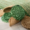 thumbnail image 5 of SAFAVIEH Cape Cod Kyle Geometric Area Rug, Green/Natural, 6' x 6' Round, 5 of 11