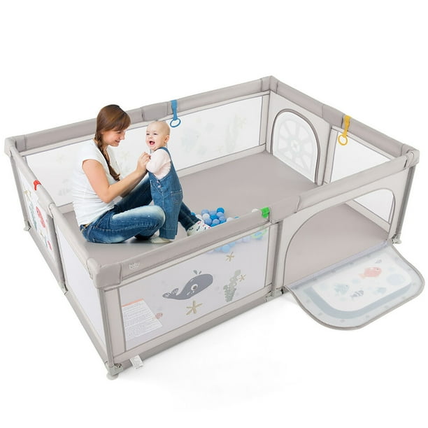 Gymax Large Baby Playpen Kids Play Yard Activity Center 81'' x