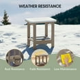thumbnail image 4 of WestinTrends Aruba 2-Tier Outdoor HDPE Modern Adirondack Square Patio Side Table, Weathered Wood, 4 of 14