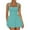 Blue, variant on Short Party Dress for Women Summer Sleeveless Square Neck Tiered Ruffle Hem Ruched Waist A Line Mini Dress