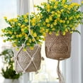 thumbnail image 4 of Morttic 12 Bundles Artificial Fake Flowers, Faux Outdoor Plastic Plants UV Resistant Shrubs Outside Indoor Decorations (Yellow), 4 of 8