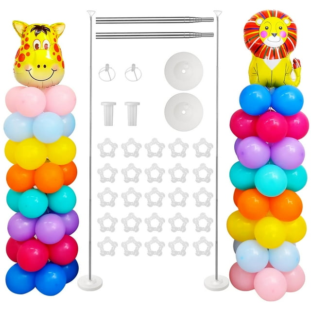 Kit de soporte para globos Voircoloria, 2 juegos de altura ajustable