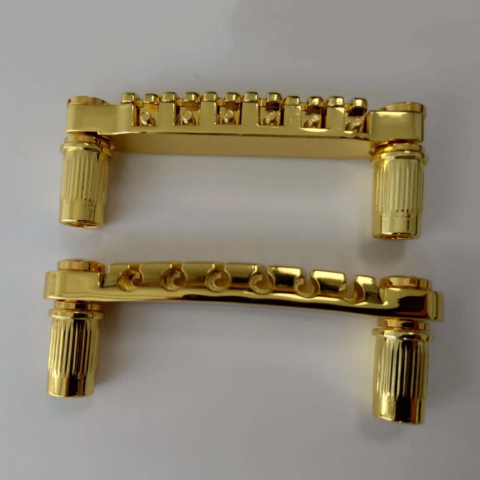 1 Set Tune-O-Matic Electric Guitar Bridge And Tailpiece Gold Black Chrome