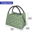 thumbnail image 2 of Defioc Cute Yoga Frogs Print Lunch Bag for Women Men,Insulated Lunch Bag Leakproof Cooler Tote Bag Organizer for Work Picnic or Travel, 2 of 6