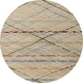 thumbnail image 1 of Ahgly Company Machine Washable Indoor Round Abstract Dark Almond Brown Area Rugs, 7' Round, 1 of 7